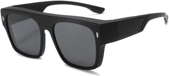 Overzetzonnebril - UV400 Wrap-Around Zonnebril die Over Bril op Sterkte Past voor Autorijden, Vissen en Sporten