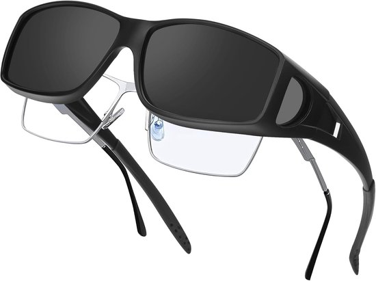 Overzetzonnebril voor Mannen & Vrouwen - UV400 Bescherming Wrap Around Zonnebril voor Autorijden, Vissen & Sport Anti Glare