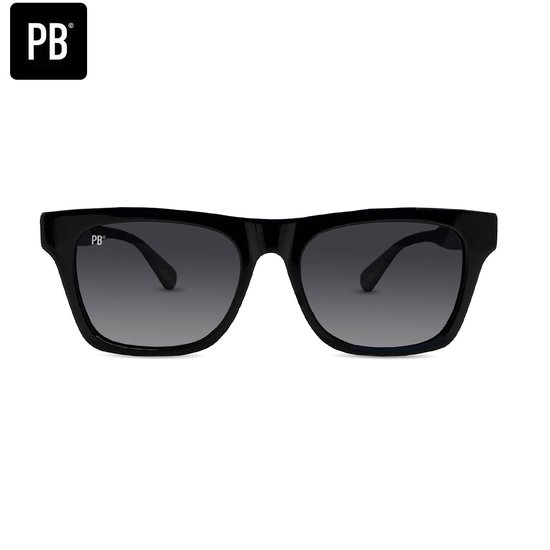 PB Sunglasses - Chase Black. - Zonnebril heren en dames - Gepolariseerd - 100% stevig acetaat frame - Zwarte zonnebril van PB Sunglasses