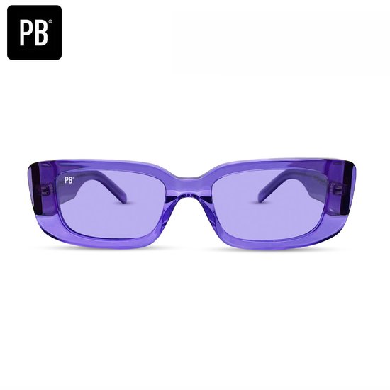 PB Sunglasses - Cody Purple. - Zonnebril dames - Gepolariseerd - Paars design - Rechthoekig - Sterk Acetaat frame van PB Sunglasses