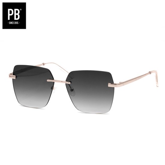 PB Sunglasses - Florence Grey - Zonnebril dames - Gepolariseerd - Randloze zonnebril - Oversized - Grote zonnebril van PB Sunglasses