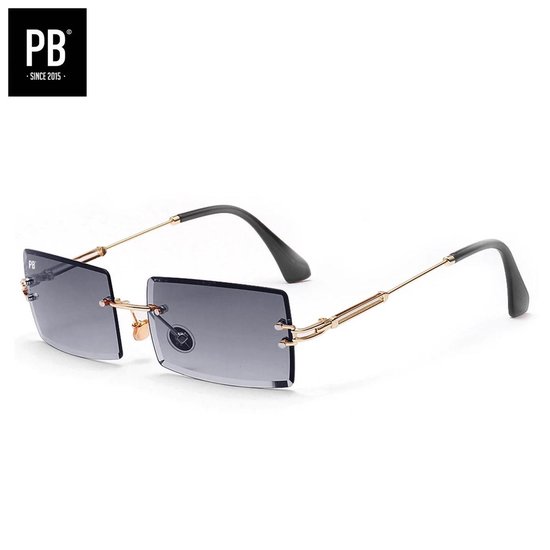 PB Sunglasses - Gipsy Gradient Grey. - Zonnebril heren en dames - Randloze zonnebril - Festival bril van PB Sunglasses