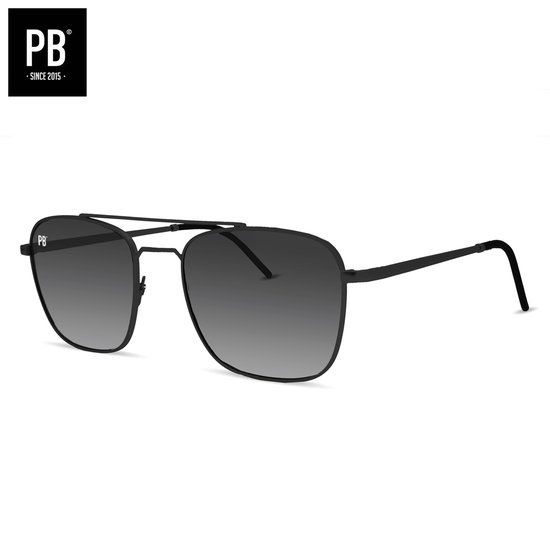 PB Sunglasses - Legend Black. - Zonnebril heren en dames - Gepolariseerd - Mat zwart frame - Stijlvolle extra neusbrug van PB Sunglasses