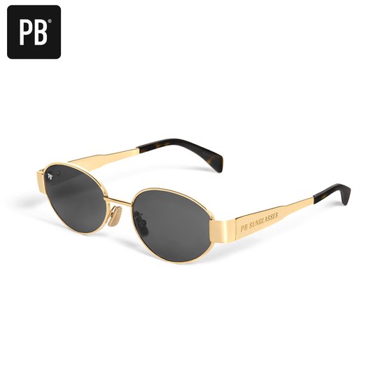 PB Sunglasses - Mirage Gold - Zonnebril dames - Gepolariseerd - Ronde zonnebril - Gouden zonnebril - Stevig frame van roestvrij staal van PB Sunglasses