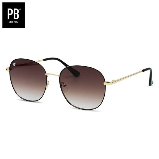 PB Sunglasses - Savannah Gradient Brown. - Zonnebril dames en heren - Gepolariseerd - Ronde stijl - Bruine glazen van PB Sunglasses