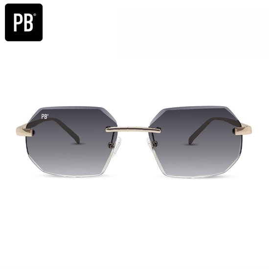 PB Sunglasses - Sierra Gradient Grey. - Zonnebril heren en dames - Premium Diamond Cut bril - Randloze stijl - Stainless Steel van PB Sunglasses