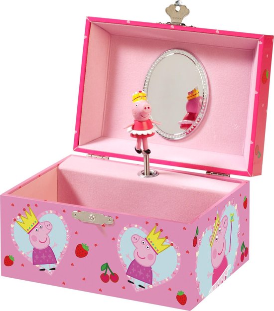 Peppa Pig sieradendoosje, juwelenkistje, muziekdoosje - met draaiende Peppa ballerina en spiegel - Bambolino Toys van Peppa Pig