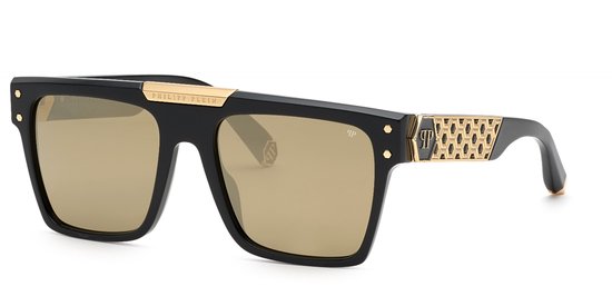 Philipp Plein SPP080 Nero lucido 55/18/145 UNISEX Zonnebrillen