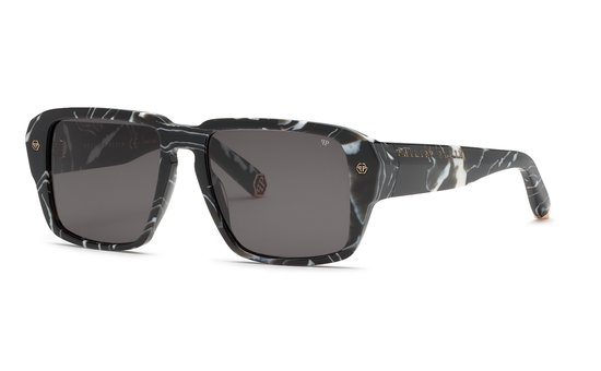 Philipp Plein SPP081 0Z21 NERO MARMORIZZATO 55/17/145 MAN Zonnebrillen van Merkloos