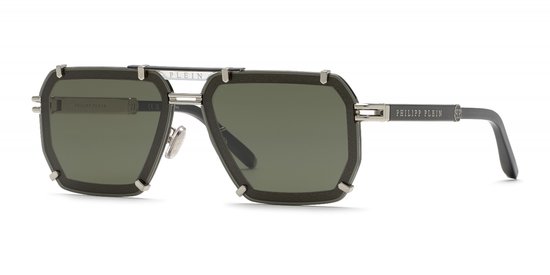 Philipp Plein SPP131 Palladio c/parti nero lucido 64/12/145 MAN Zonnebrillen