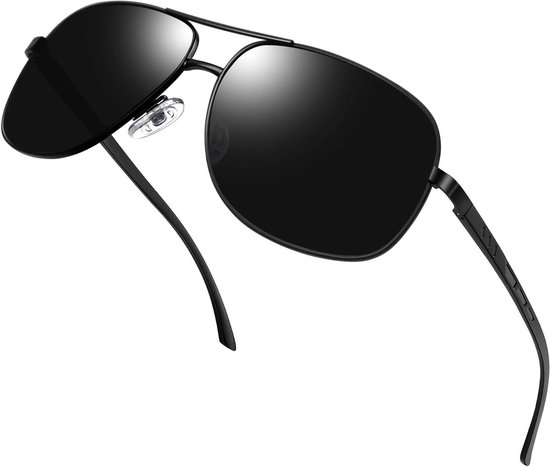 Pilot Zonnebril - Aviator Bril - Buiten Activiteiten - Gepolariseerde UV400 Lens - Unisex - Zwart