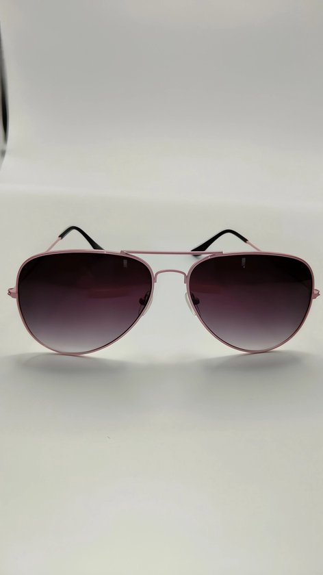 Piloten Heren Dames Zonnebril Goud Metaal | Aviator |Piloten Zonnebril |Heren Zonnebril | Dames Zonnebril |Festival Zonnebril | Carnaval | Retro Zwart Spiegelglazen | Fluor Roze Montuur | Aviator zonnebril voor volwassenen