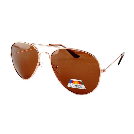 Piloten Zonnebril Heren Dames - Gepolariseerd Polariserend - Goud - Bruin van Pilot