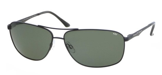 Polar Specs® Heren Zonnebril PS9082 – Black Metal – 0.74 TAC Polarized Green – Small/Medium van Polar