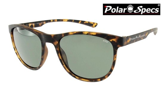 Polar Specs® Polariserende Zonnebril Sophisticated PS9009 – Havana Brown  – Polarized Green – Medium – Unisex van Polar Specs