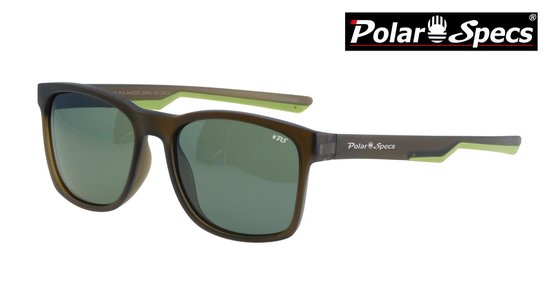 Polar Specs® Polariserende Zonnebril Traveller Sport PS9016 – Mat Bruin/Groen – Polariserend Groen – Medium/Large van Polar Specs