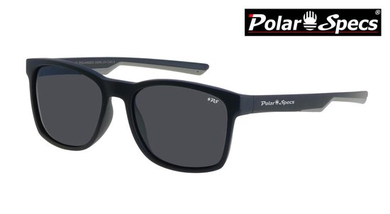 Polar Specs® Polariserende Zonnebril Traveller Sport PS9016 – Mat Zwart/Grijs – Polariserend Zwart – Medium/Large van Polar