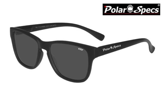 Polar Specs® Polariserende Zonnebril Wave Classic PS9011 - Mat Black - Polarized Black - Small - Unisex van Polar