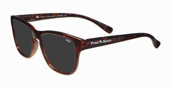 Polar Specs® Polariserende Zonnebril Wave Classic PS9011 – Tortoise Bruin – Polarized Black Extra Dark Cat.4 – Small – Unisex van Polar Specs