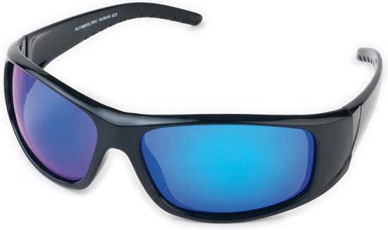 Polariserende Zonnebril BluePower Blauw Zwart Spiegelglas – Bootbril Spiegelglazen Sportzonnebril Sport Vis Boot Fiets Fietsbril Visbril van BluePower