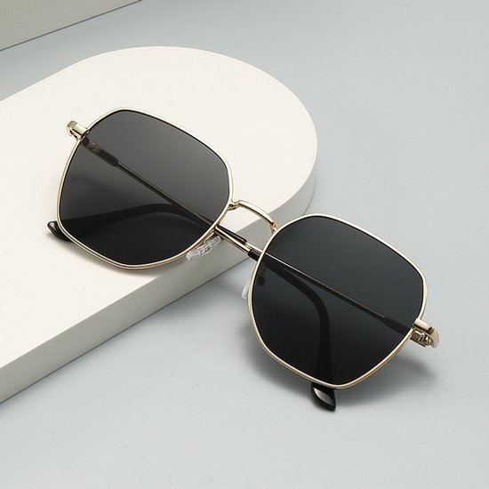 Polarized sunglasses, stylish square hexagonal flat mirrored sunglasses for men and women with UV protection van Pro Acme