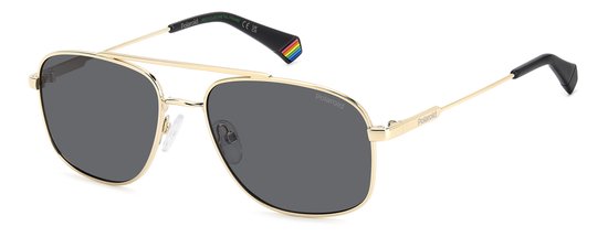 Polaroid Gold & Grey Classic Pilot Pilotenbril Lichtgewicht Zonnebril Gepolariseerde Piloten Bril van Polaroid