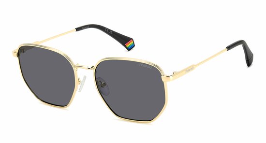 Polaroid® Golden Grey Pilot Pilotenbril Heren Zonnebril Lichtgewicht Gepolariseerde Piloten Bril van Polaroid