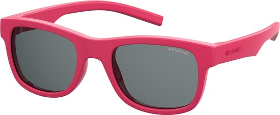 Polaroid kinder zonnebril 8020/s-m 35j/m9 Junior Roze Met Grijze Lens - gepolariseerd van Merkloos