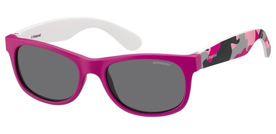 Polaroid® Onbreekbare Lichtgewicht Kinderzonnebril 0 - 4 jaar Camou Roze UV-Bescherming Kinderbril van Merkloos