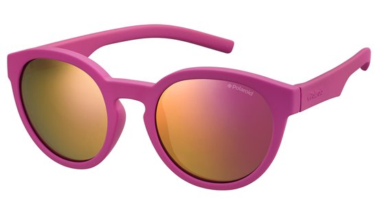 Polaroid® Onbreekbare Lichtgewicht Kinderzonnebril 4 - 10 jaar Power Pink Bril Extra UV-Bescherming van Merkloos