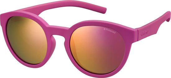 Polaroid® Onbreekbare Lichtgewicht Kinderzonnebril 4 - 10 jaar Power Pink + Extra UV-Bescherming - Polariserende Kinder Zonnebril Kids Kinderen Buigbaar Jongens Meisjes Anti UV Stralen Zonnebril Sportzonnebril Buigbare Kinderbril + Poetshoes van Polaroid