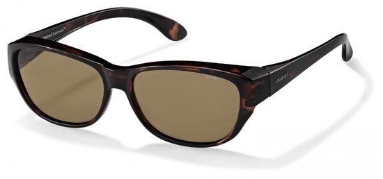 POLAROID OVERZETBRIL Zonnebril (P8407) Volwassenen Bruin Volledig omrand Polarizerend van Polaroid