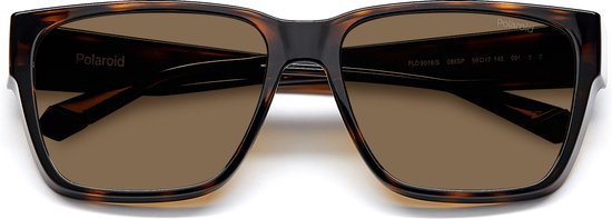 POLAROID OVERZETBRIL Zonnebril (PLD9018/S) Volwassenen Bruin Volledig omrand Polarizerend van Polaroid