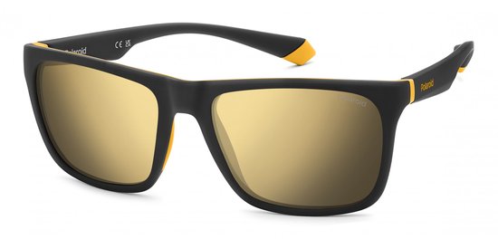 Polaroid PLD 2141/S BLACK YELLOW/GOLD 57/18/140 Unisex Zonnebrillen