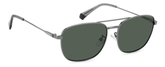 Polaroid Pld 4172/G/S/X Rechthoekig Metaal Polariserend Heren Zonnebril van Polaroid