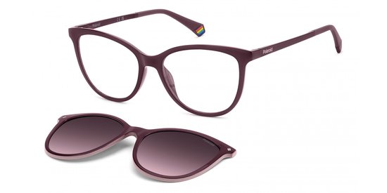 Polaroid PLD 6138/CS PLUM PLUM/VIOLET CLIP-ON 53/16/145 Damenbrillen Zonnebrillen