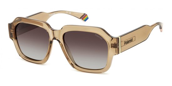Polaroid PLD 6212/S/X BEIGE HAVANA/BROWN SHADED POLARIZED 54/17/140 Unisex Zonnebrillen van Merkloos