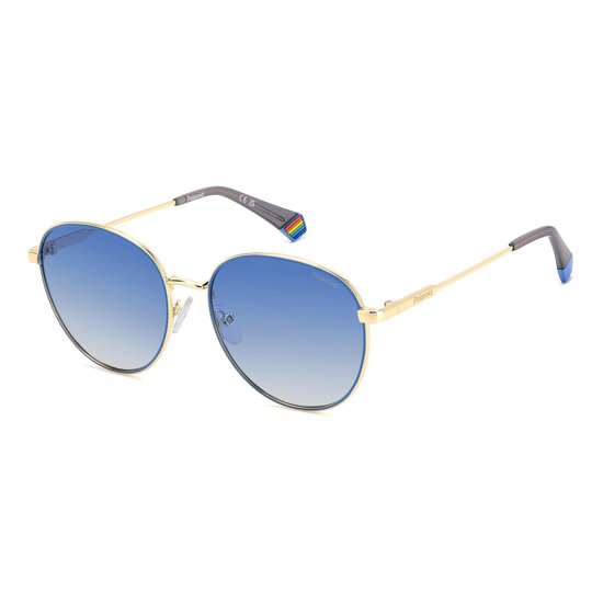 POLAROID PLD 6215/S/X LKS GOLD BLUE 56/17/145 UNISEX Zonnebrillen van Merkloos
