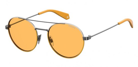 Polaroid Zonnebril 6056/s 40g/he Unisex Zilver/geel van Polaroid