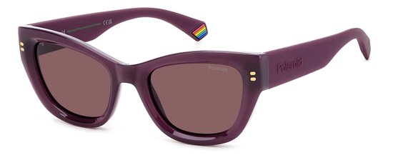 Polaroid Zonnebril PLD 6237/S/X Volwassenen Rood Polariserend GRS (global recycled standerd) certificated van Merkloos
