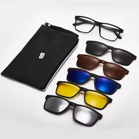 Polaroid zonnebril - Set van 6 kleuren - Magneet clip - Mode - Gepolariseerd van Polaroid