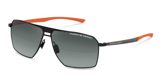 Porsche Design P8977 BLACK ORANGE/SMOKE SHADED 64/11/145 Unisex Zonnebrillen