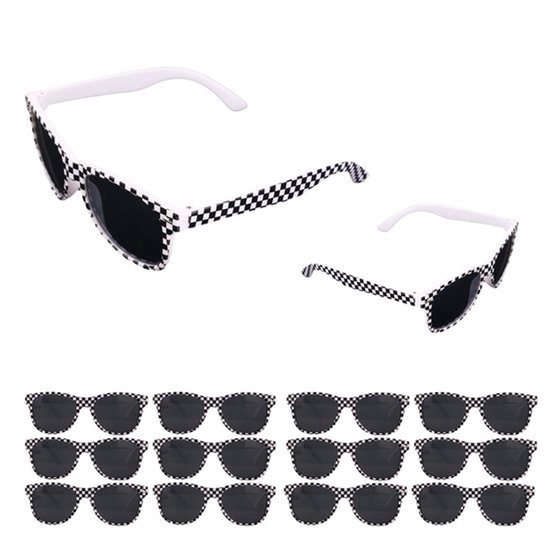 - Race Auto Zonnebrillen - 12 Stuks voor Kinderen - Coole Verjaardagsdecoraties - Perfect voor Feestjes - Kindvriendelijk - Kleurvol - Gesc...