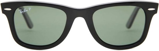 Ray-Ban 2140 Wayfarer Polarized Sunglasses - Shiny Black, Black