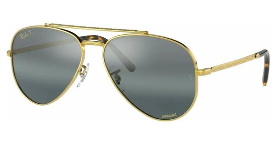 Ray Ban - Aviator Large Metal - Legend Gold - Polar Clear Gradient Dark Brow van Ray-Ban
