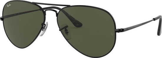 Ray-Ban Aviator Metal II RB3689 9148/31 Zonnebril - Gepolariseerd Zwart/Groen – 58mm