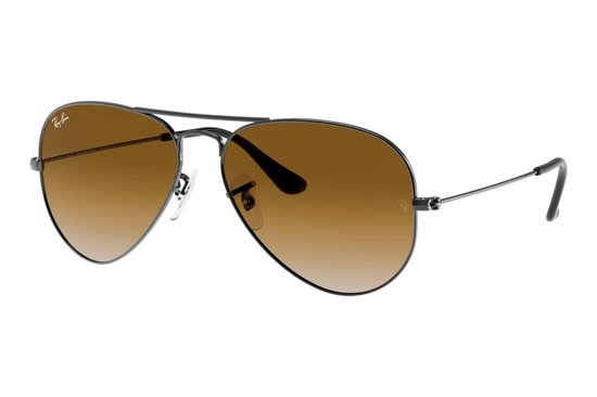 Ray-Ban Aviator RB3025 004/51 Zonnebril – Gunmetal/Licht Bruin Gradient – 58mm van Merkloos
