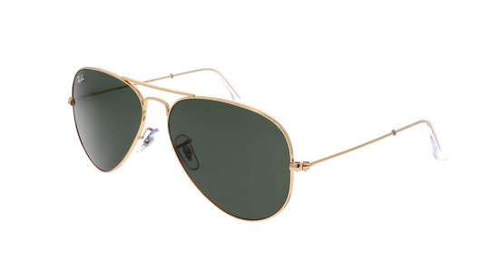 Ray-Ban Aviator RB3025 L0205 Zonnebril – Goud/Groen – 58mm