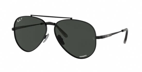 Ray-Ban Aviator Titanium Black/ Polarized Dark Grey Maat: Medium (58) - Zonnebril - - RB8225 3141K8 van Merkloos
