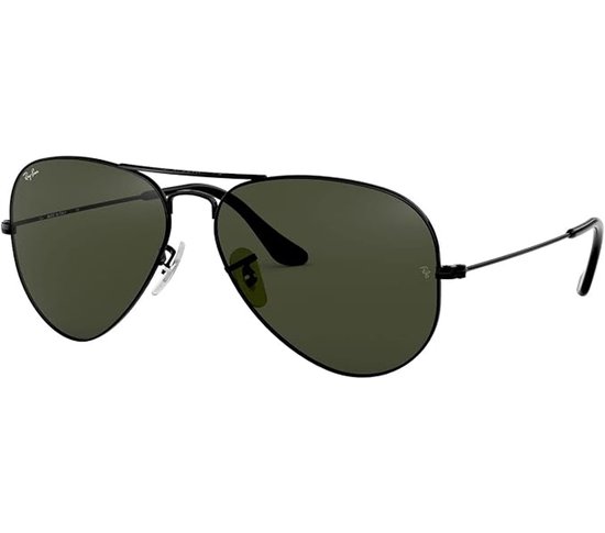 Ray-Ban Aviator Zonnebril - RB3025 - 58 mm - Zwart/Groen van Merkloos